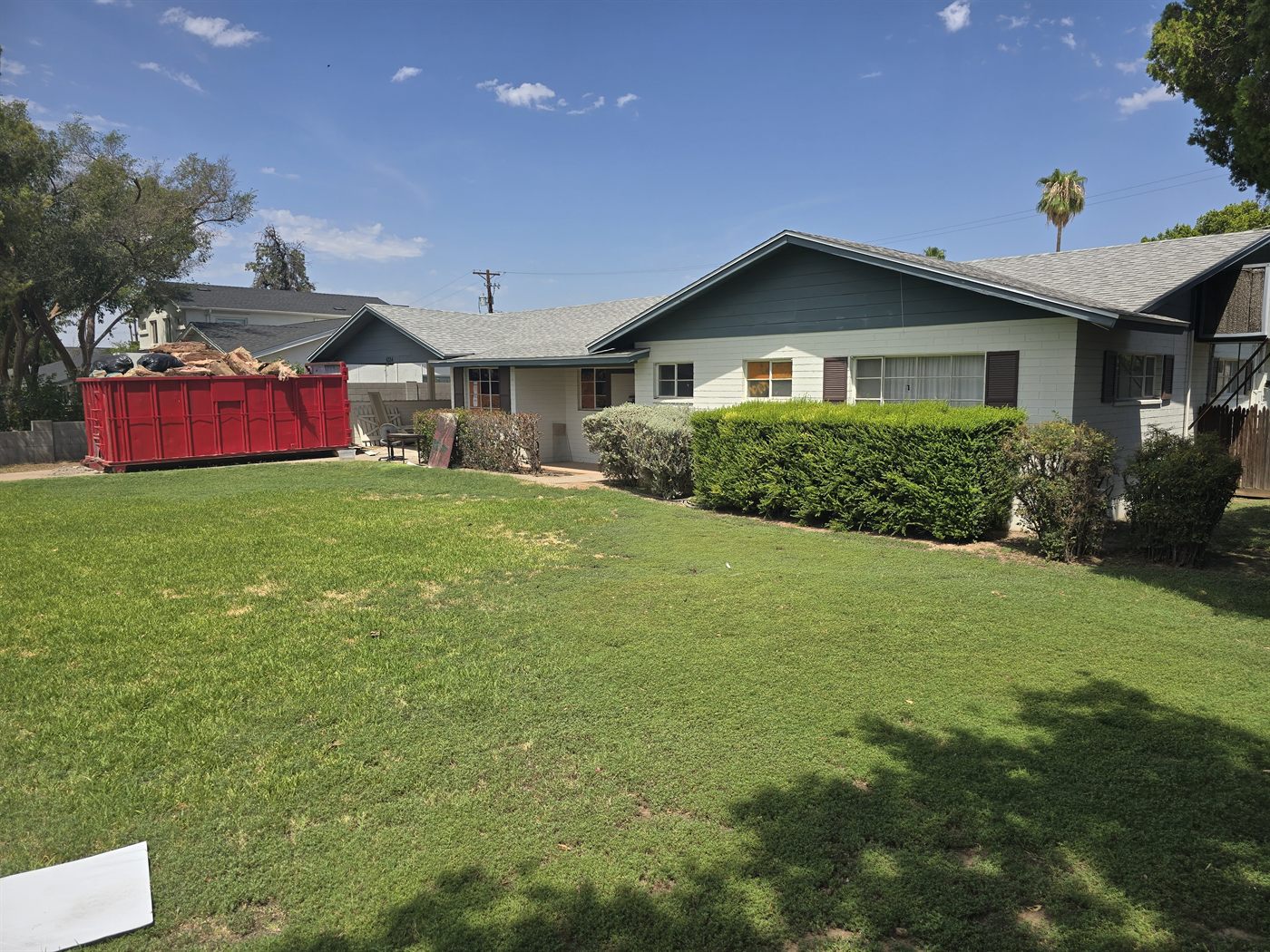 The original 1960s ranch home before the addition and remodel